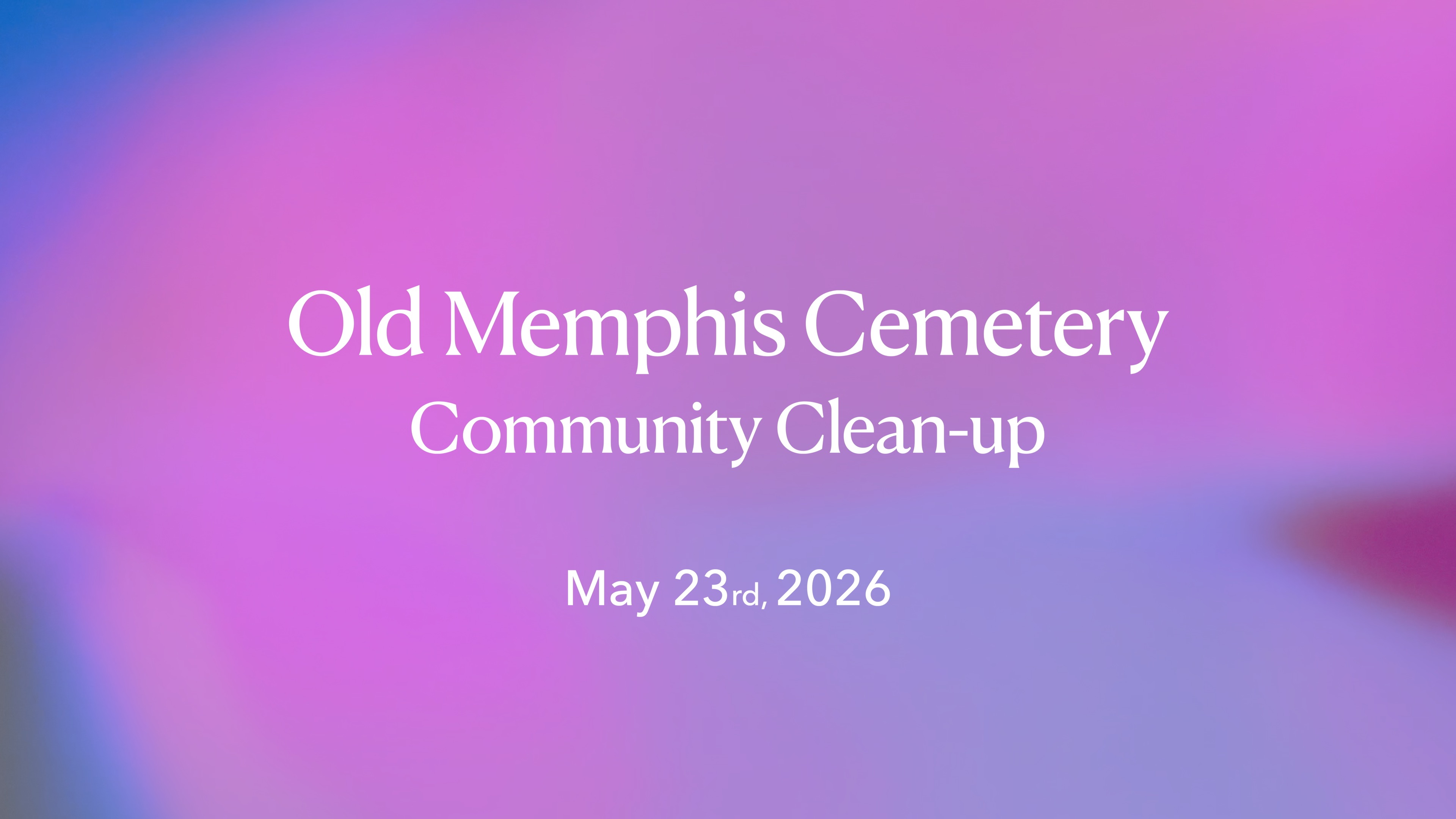 Thumbnail image for Old Memphis Cemetary - Community Clean-up